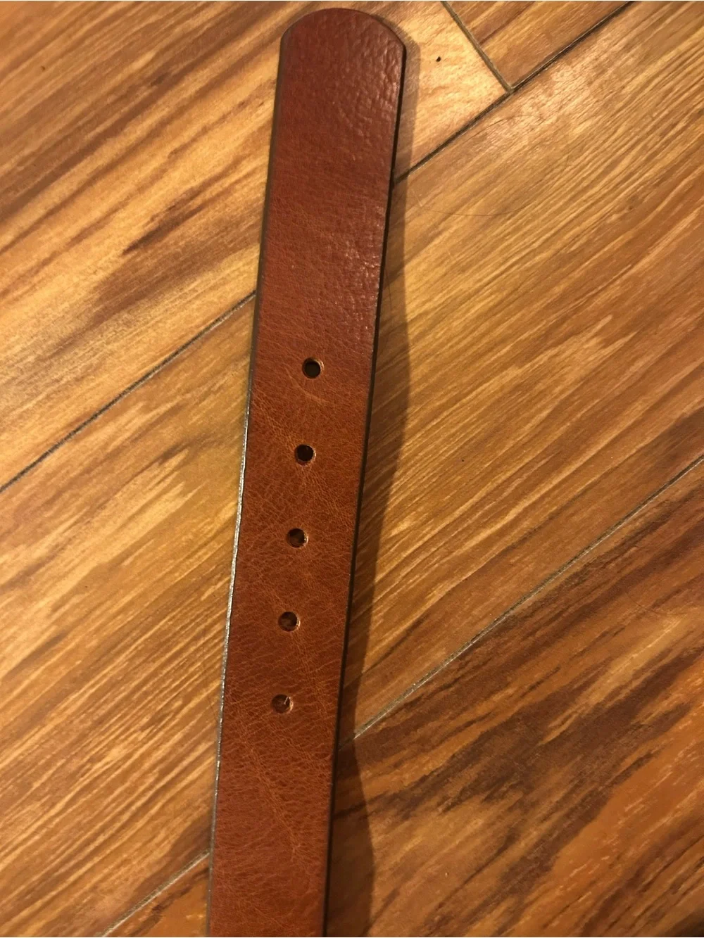 Banana Republic Cognac Brown Leather Belt with Antique Brass Buckle size 40